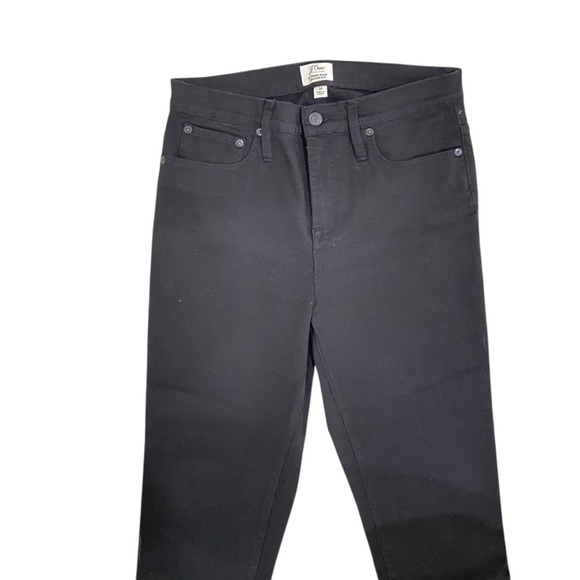 J Crew black 9 inch high rise toothpick stretchy 5 pocket pants size 30 - Picture 3 of 5